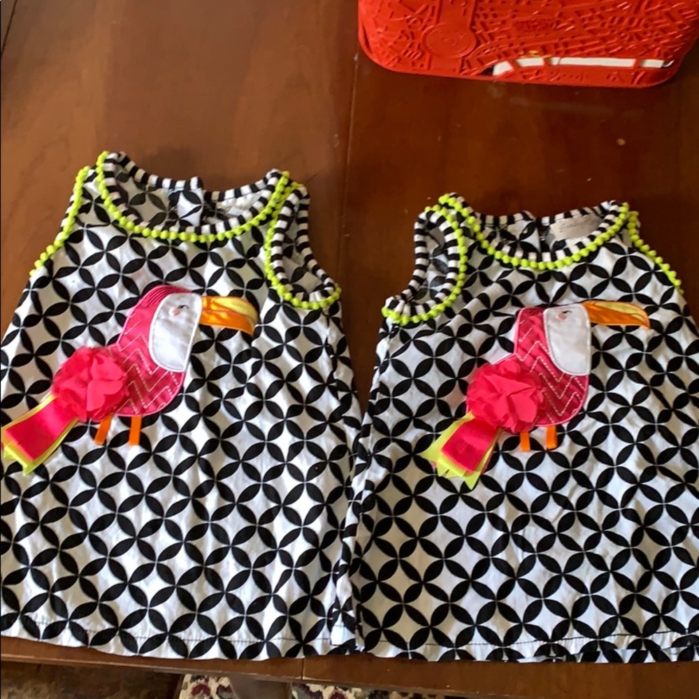 Emily Rose Toucan Embellished Shirts for Twins 3T